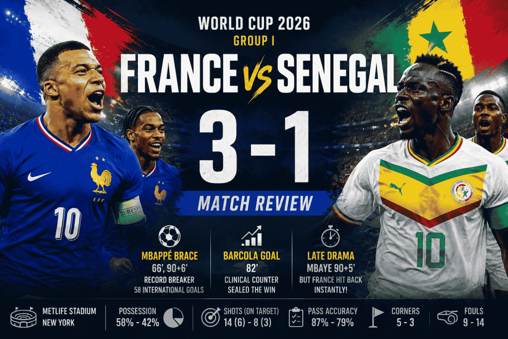 France 3-1 Senegal Match Review
